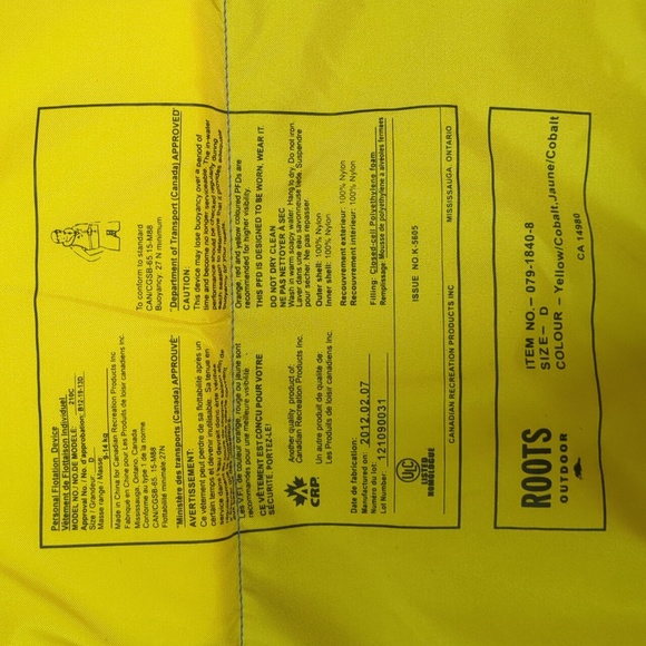 Roots Toddler Lifejacket - Picture 3 of 7